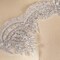 1 Yard Silver Beaded Scalloped Bridal Lace Trim with Sequins and Embroidery